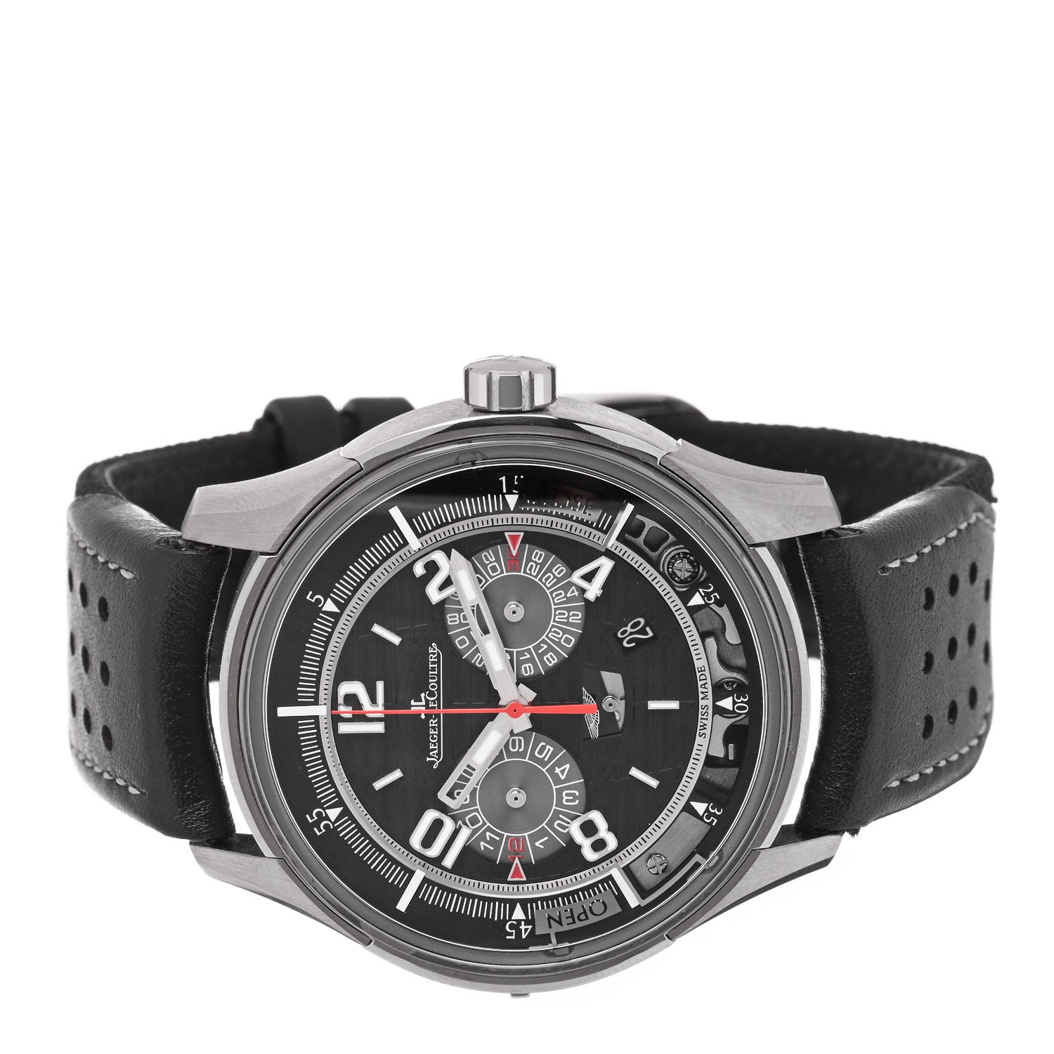 Jaeger-LeCoultre Titanium Calfskin 44mm Amvox II Chronograph Limited Edition Automatic Watch Black 192.T.25 2 of 6