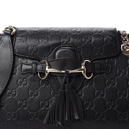 Gucci Guccissima Small Emily Shoulder Bag Black 14 of 14