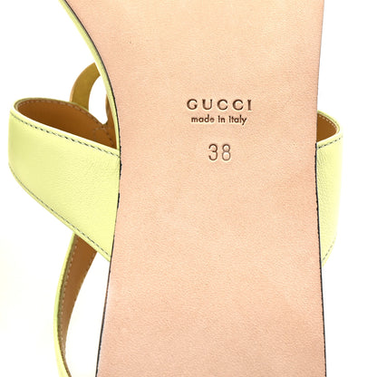 Gucci Calfskin Double G Thong Flat Sandals 38 Pistachio Green 7 of 9