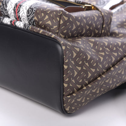 Burberry E-Canvas Monogram Stripe Backpack Bridle Brown 6 of 9