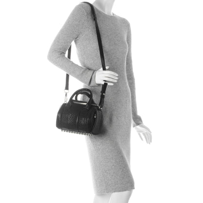 Alexander Wang Pebbled Lambskin Mini Rockie Black Rhodium Hardware 2 of 8