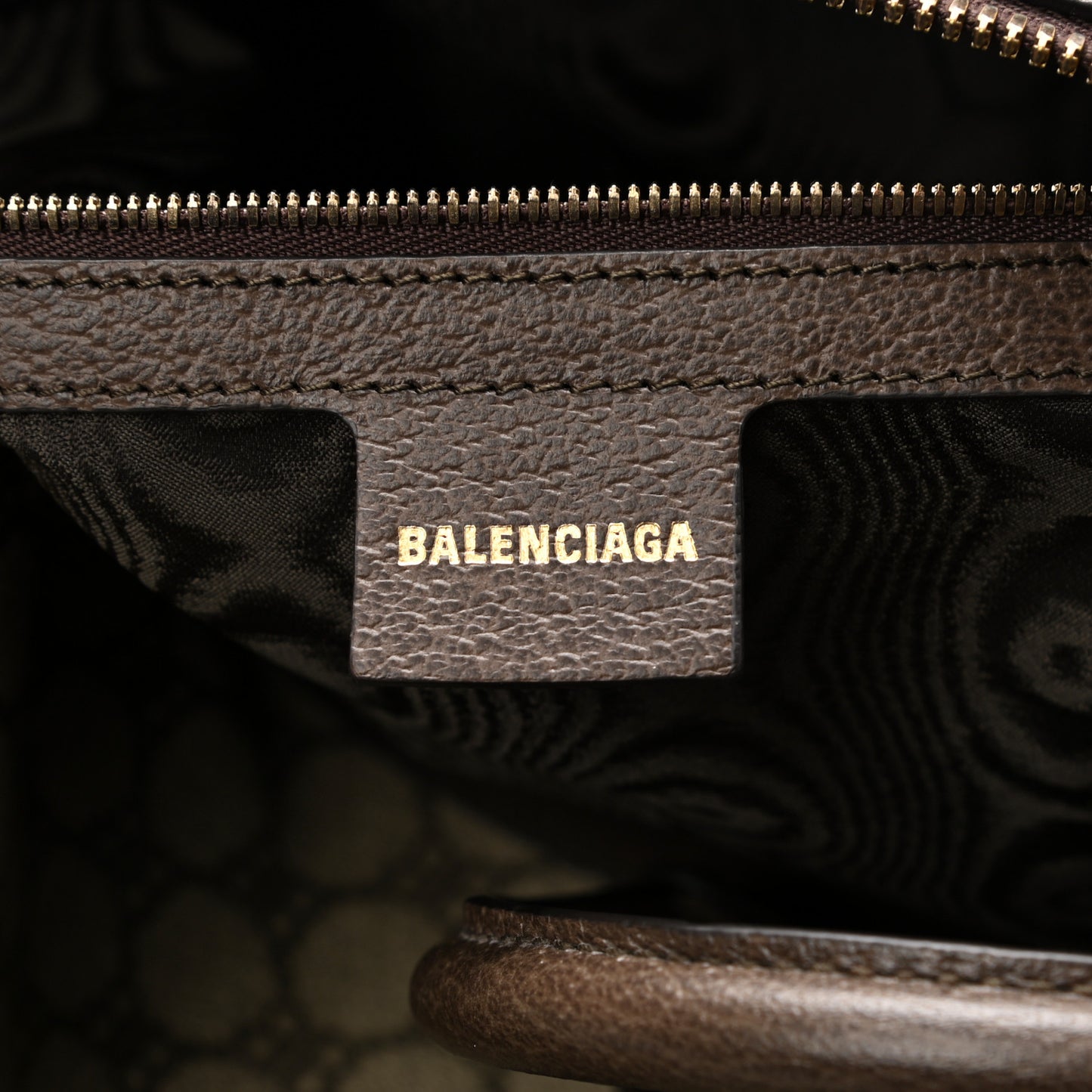 X BALENCIAGA BB Supreme Monogram Web Medium Ophidia Carry-On Duffle Bag Beige New Acero