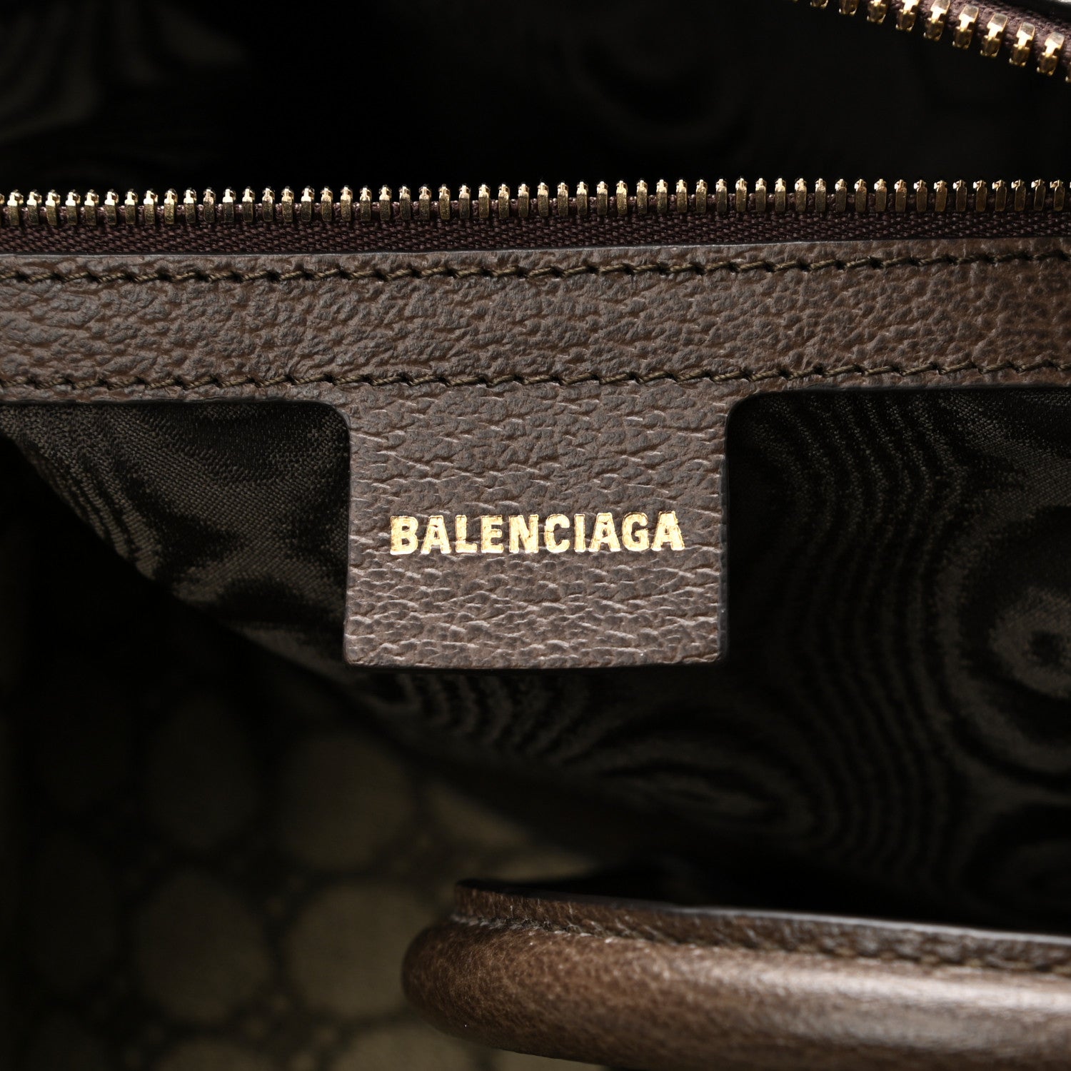 Gucci X BALENCIAGA BB Supreme Monogram Web Medium Ophidia Carry-On Duffle Bag Beige New Acero 5 of 9