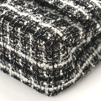 Chanel Tweed Quilted Medium Double Flap Black 9 of 9