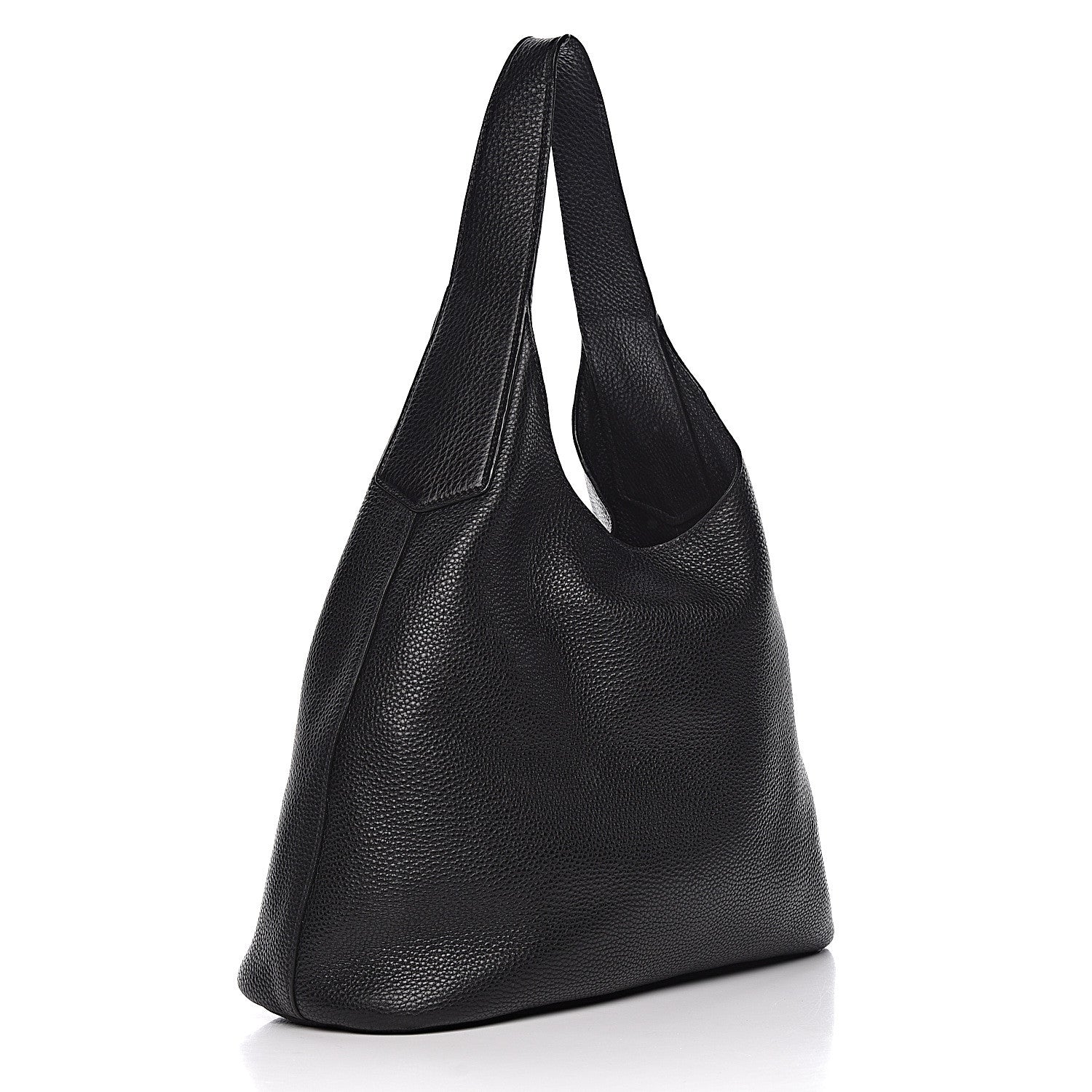 Prada Vitello Daino Embossed Logo Hobo Black 3 of 21