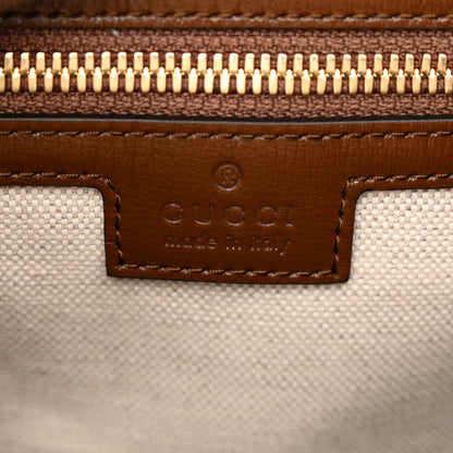 Gucci GG Supreme Monogram Azalea Calfskin Medium Retro Interlocking G Buckle Backpack Beige Ebony Brown Sugar 6 of 10