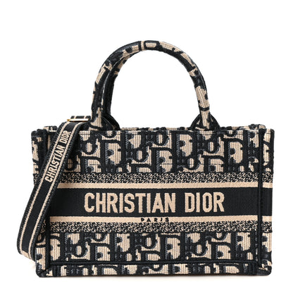 Christian Dior Oblique Mini Book Tote With Strap Blue Multicolor 1 of 10