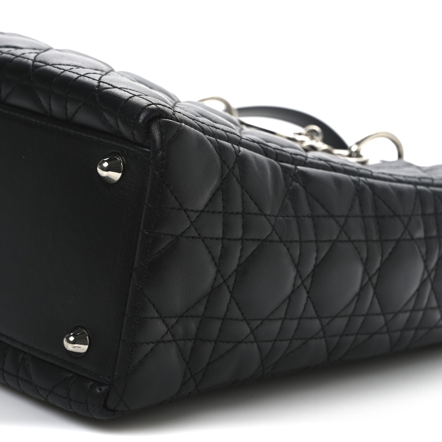 Lambskin Cannage Large Lady Dior Black