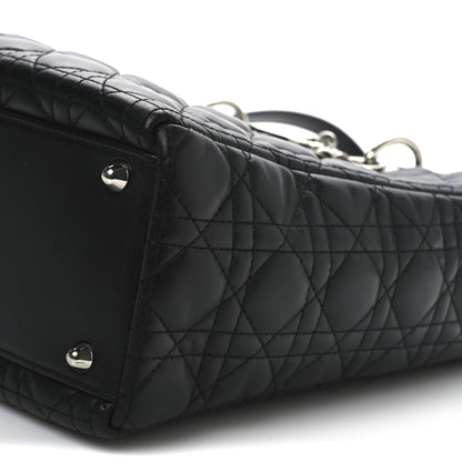 Christian Dior Lambskin Cannage Large Lady Dior Black 10 of 11
