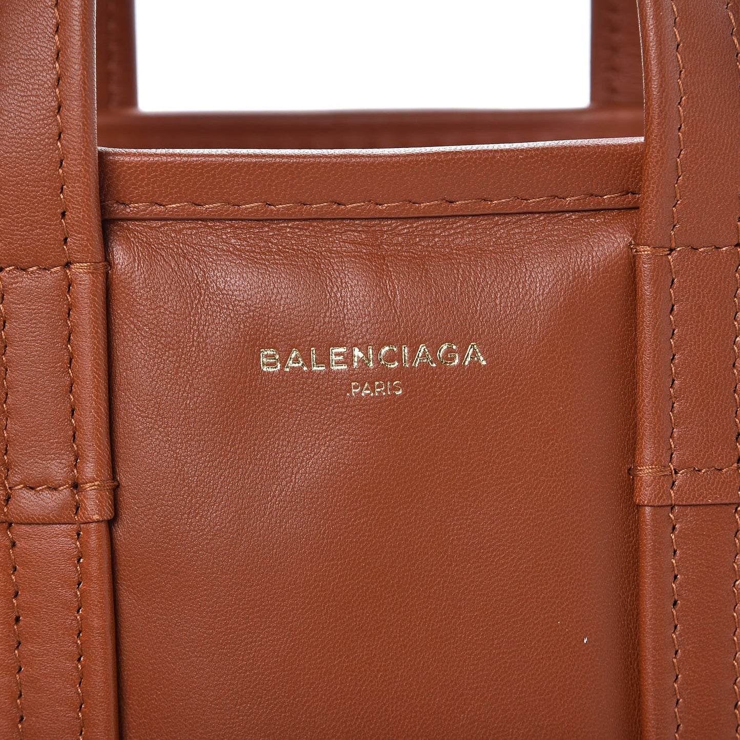 Agneau XS Bazar Shopper Tote Marron Fauve