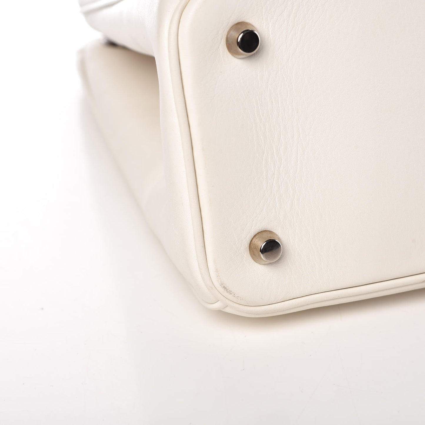 Smooth Calfskin Large Diorissimo Tote White