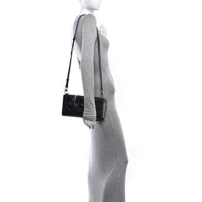 Christian Dior Lambskin Cannage Medium Lady D-Joy Black 2 of 10