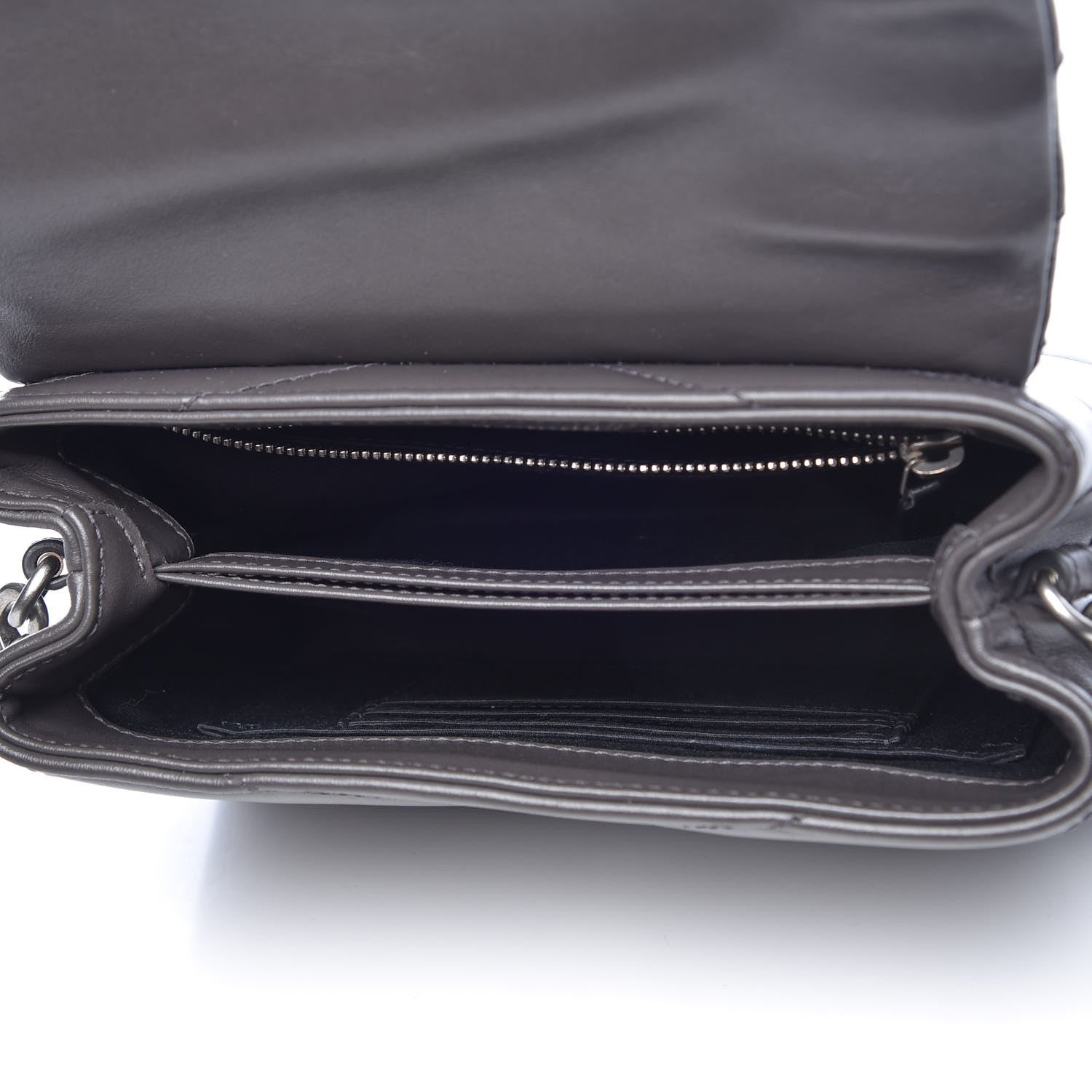 Saint Laurent Calfskin Y Quilted Monogram Toy Loulou Crossbody Bag Asphalt 5 of 8