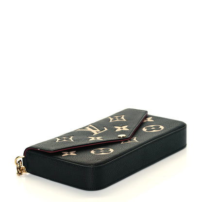 Louis Vuitton Empreinte Monogram Giant Felicie Pochette Black Beige 4 of 9