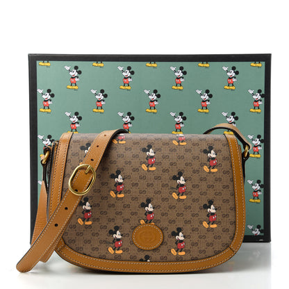 Gucci X DISNEY Mini Vintage GG Supreme Monogram Mickey Mouse Small Flap Messenger Bag Beige Vintage Sun Oil 13 of 13