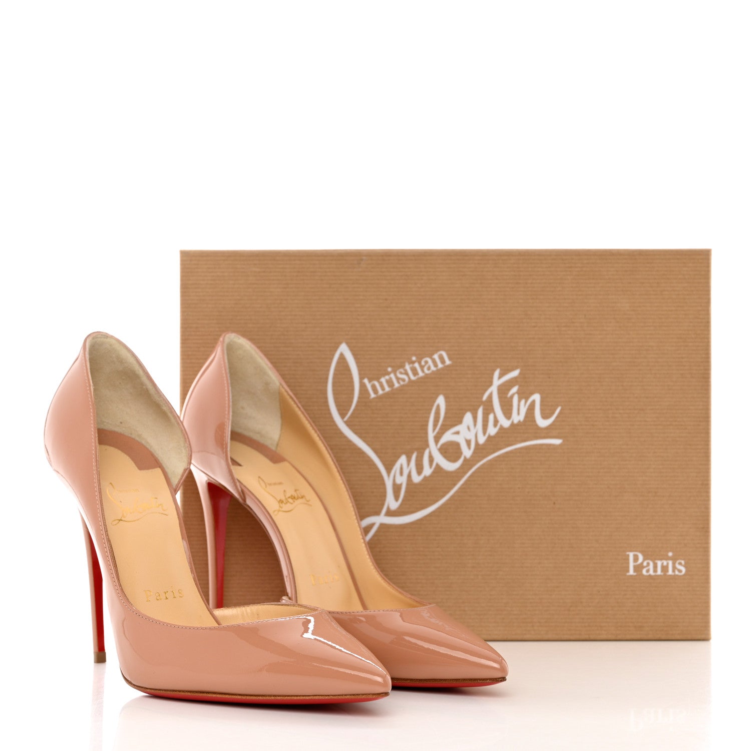 Christian Louboutin Patent Iriza 100 Pumps 38 Nude 12 of 12