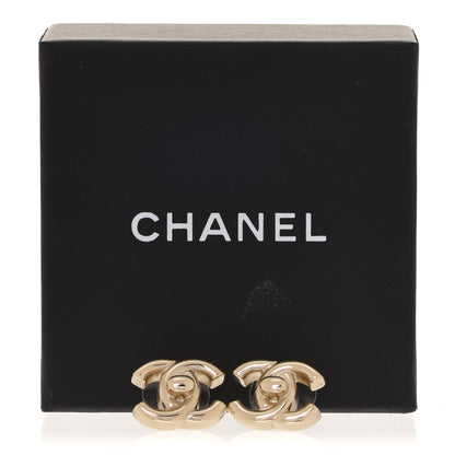 Chanel Metal CC Turnlock Earrings Gold 5 of 5