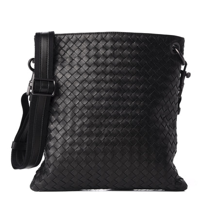 Bottega Veneta Nappa Intrecciato VN Crossbody Messenger Bag Black 2 of 17