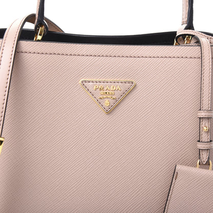 Prada Saffiano Cuir Medium Panier Bucket Bag Cipria Black 10 of 12