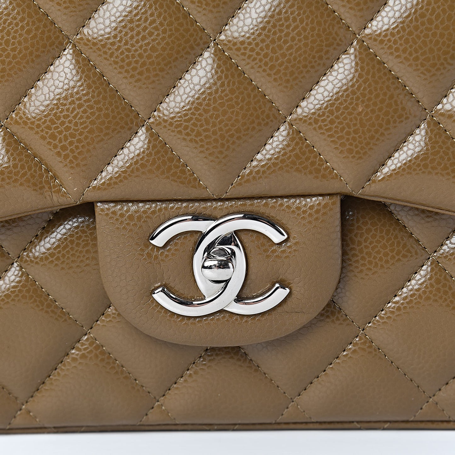 Caviar Quilted Maxi Double Flap Brown
