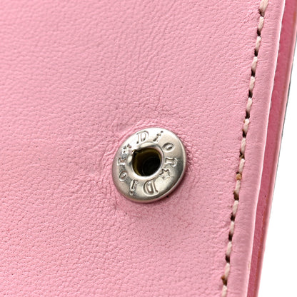 Christian Dior Lambskin Cannage Bi-Color Small Lady Dior Flap Card Holder Black Pink 10 of 13