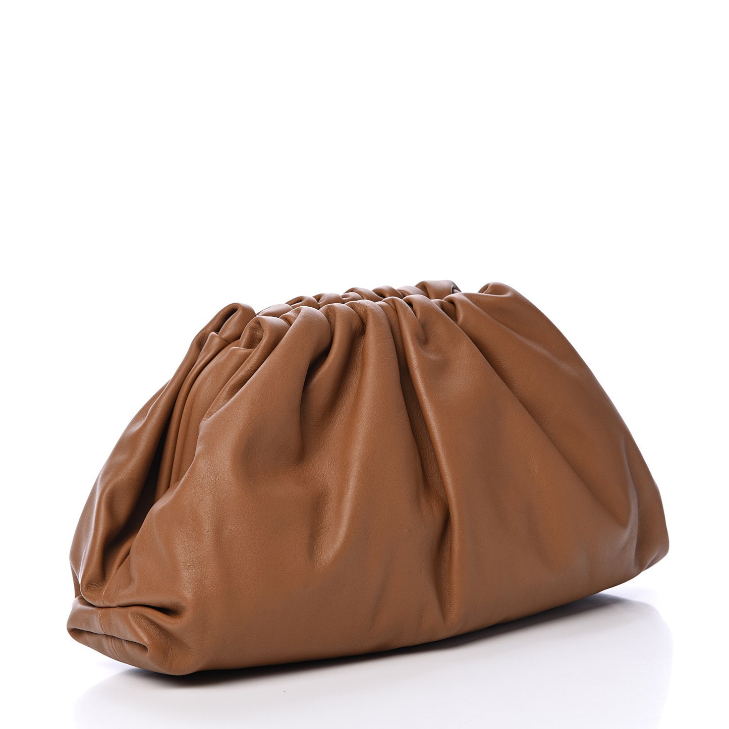 Smooth Butter Calf The Pouch Oversized Clutch Cammello