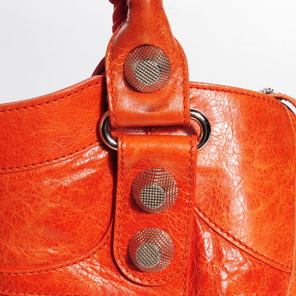 Balenciaga Agneau Giant 21 Silver Hardware City Mandarine 6 of 13