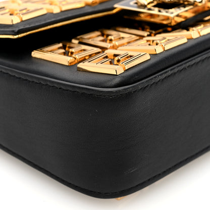 Fendi X VERSACE Calfskin Fendace FF Baguette Black 9 of 10