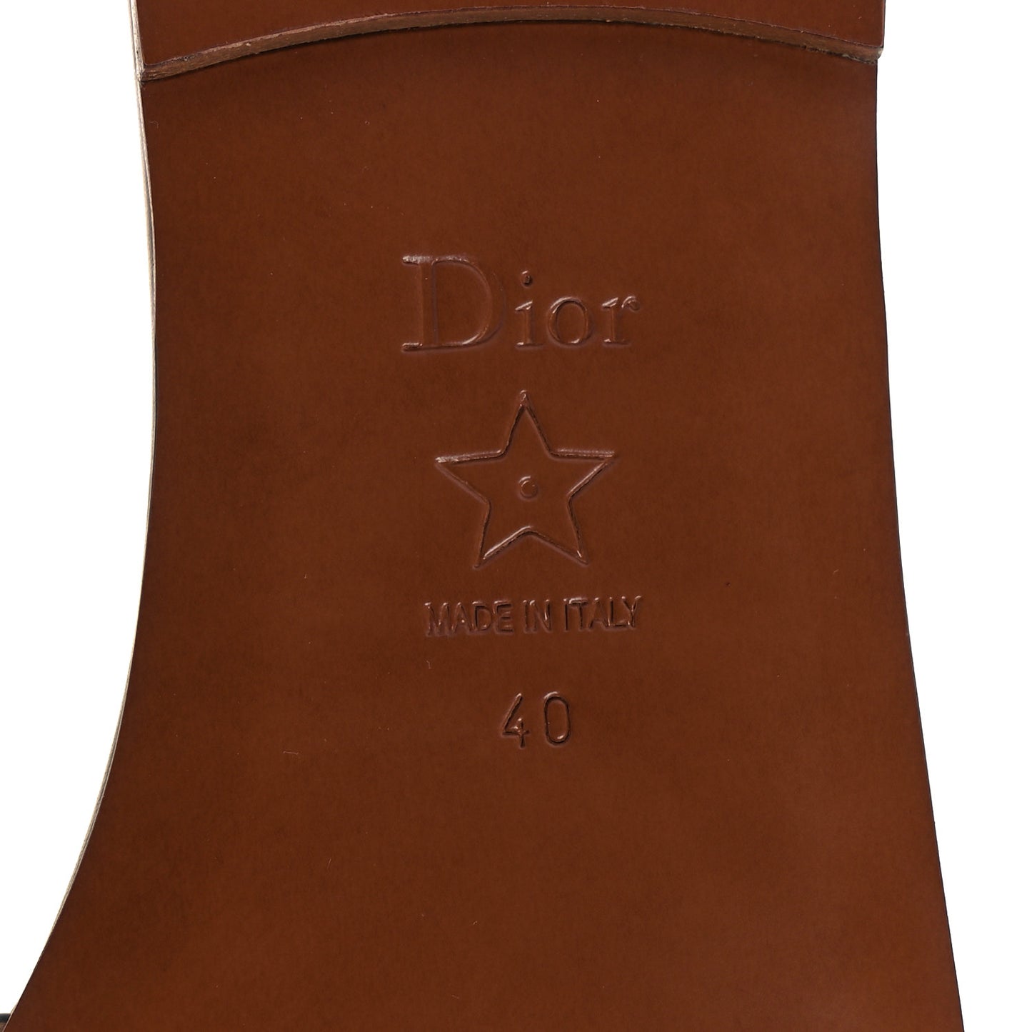 Calfskin D-Club Mule Sandal 40 Natural