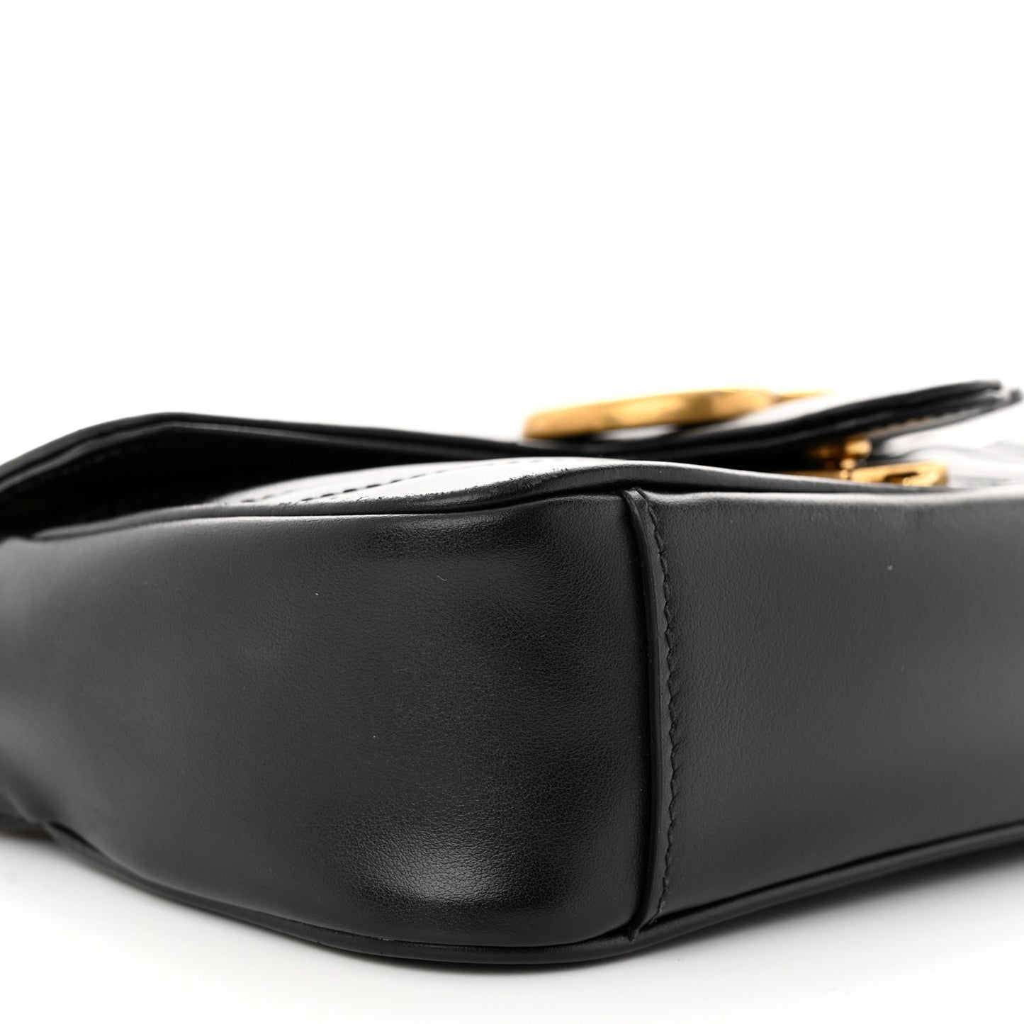 Calfskin Matelasse Mini GG Marmont Shoulder Bag Black