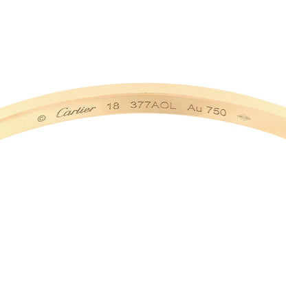 Cartier 18K Yellow Gold 6 Diamond Small LOVE Bracelet 18 4 of 7