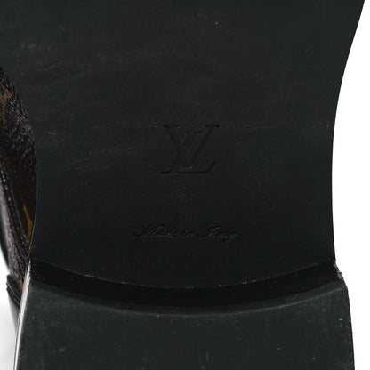 Louis Vuitton Calfskin Monogram Wonderland Flat Ranger Boots 35.5 Black 7 of 9