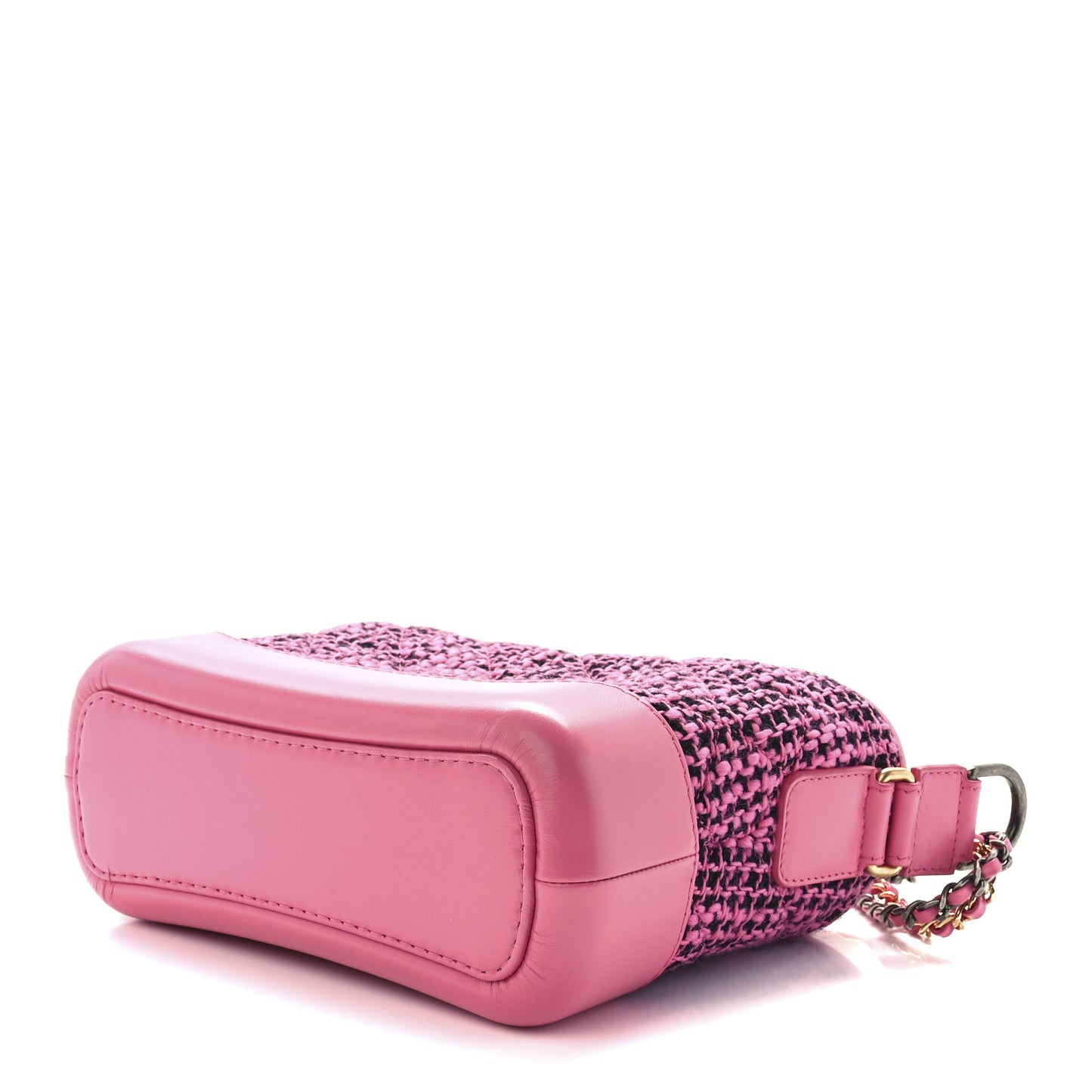 Tweed Calfskin Small Gabrielle Hobo Pink