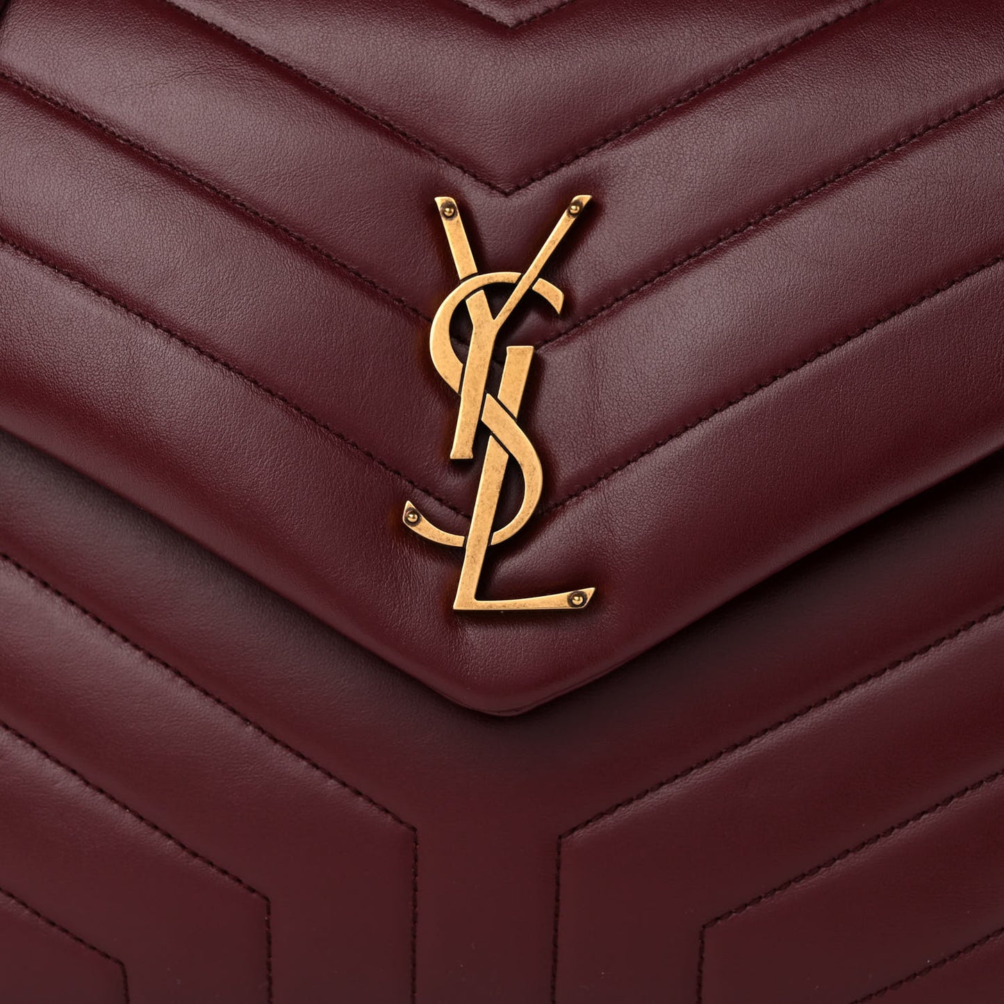 Calfskin Y Quilted Monogram Medium Loulou Chain Satchel Palissandre