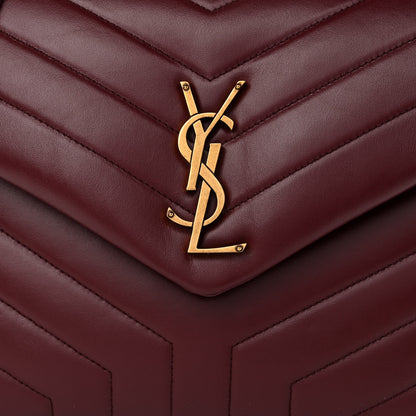 Saint Laurent Calfskin Y Quilted Monogram Medium Loulou Chain Satchel Palissandre 9 of 12