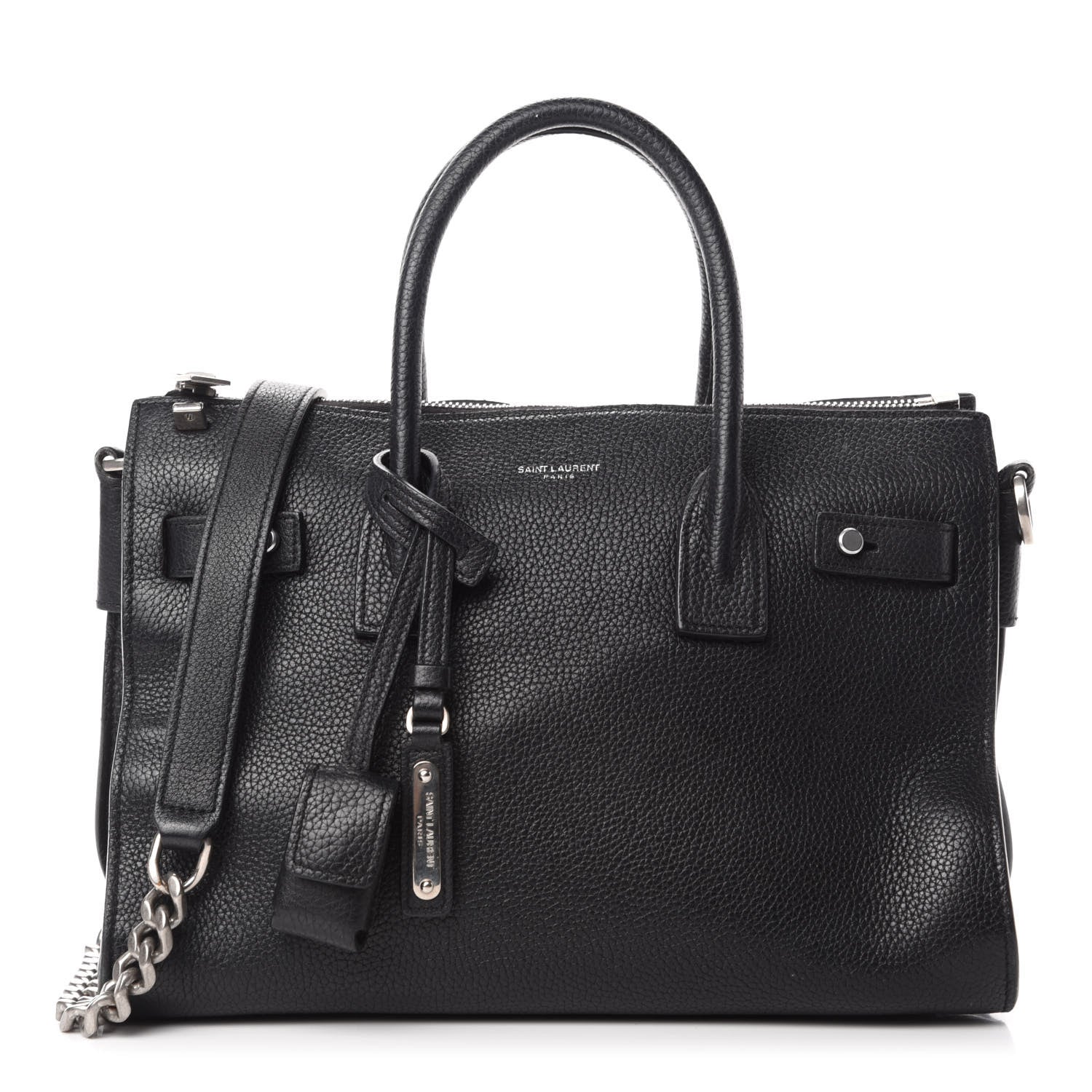 Saint Laurent Grained Calfskin Baby Supple Sac De Jour Black 1 of 20