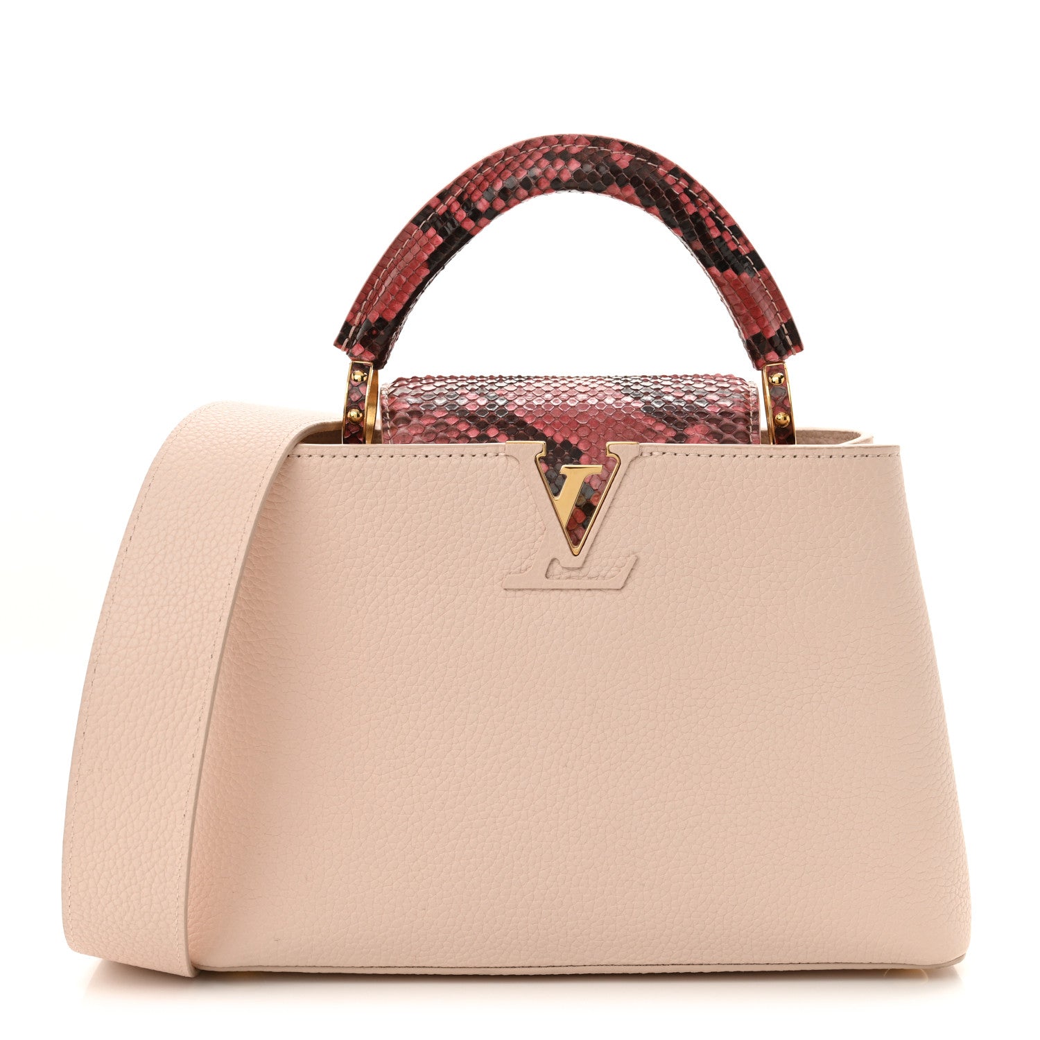 Louis Vuitton Taurillon Snakeskin Capucines BB Pink 1 of 12
