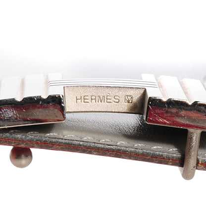 Hermes Box Cadena H 32mm Belt Rouge Vif Gris Pale 6 of 7