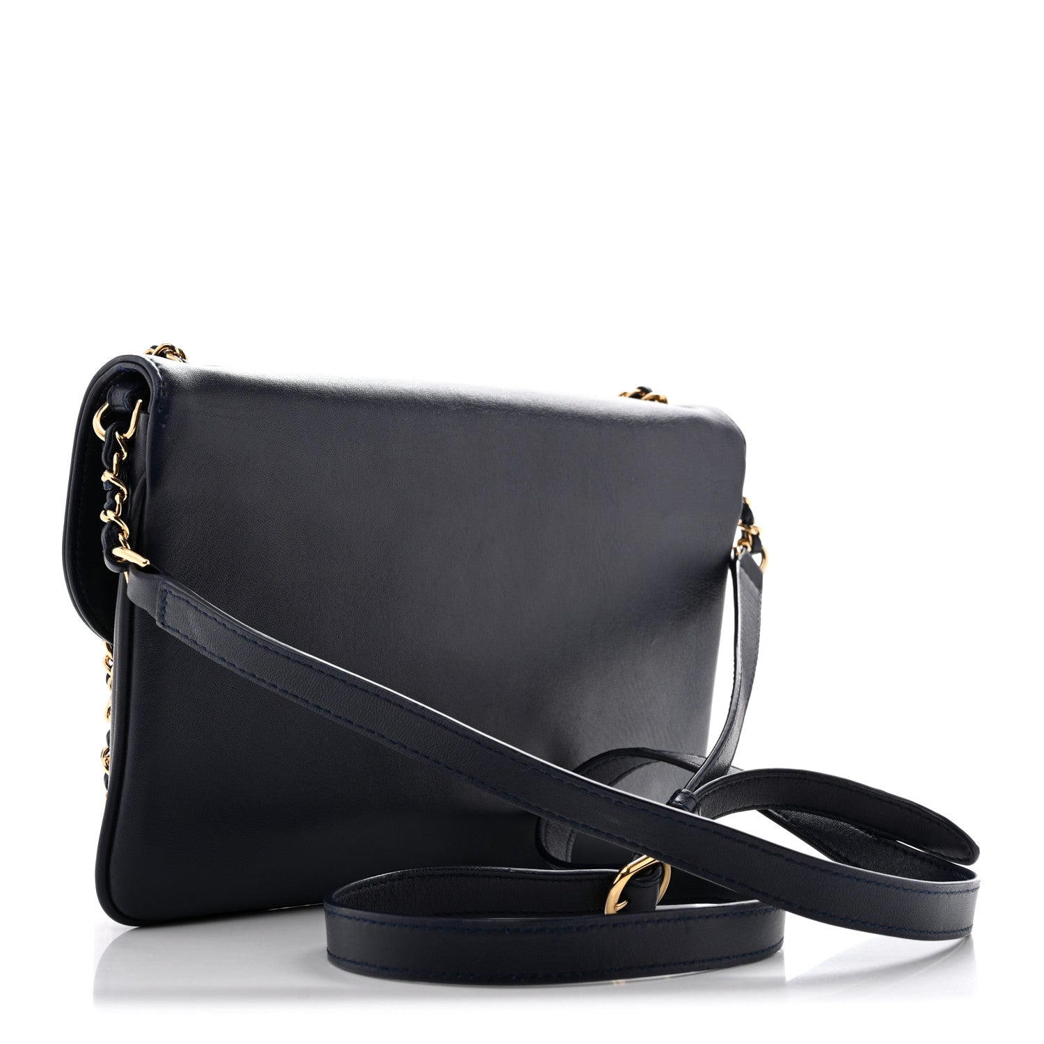 Chanel Lambskin Quilted Large CC Unchained Crossbody Navy 2 of 10