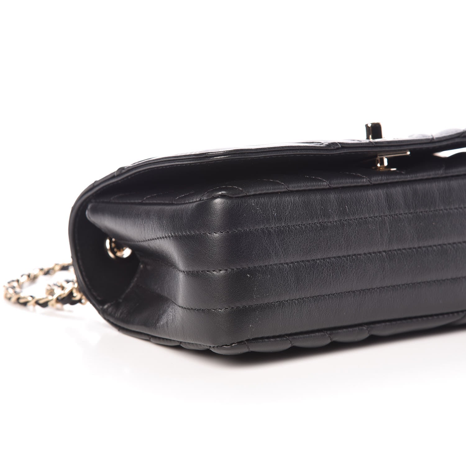 Chanel Calfskin Chevron Quilted Mini Statement Flap Black 5 of 9