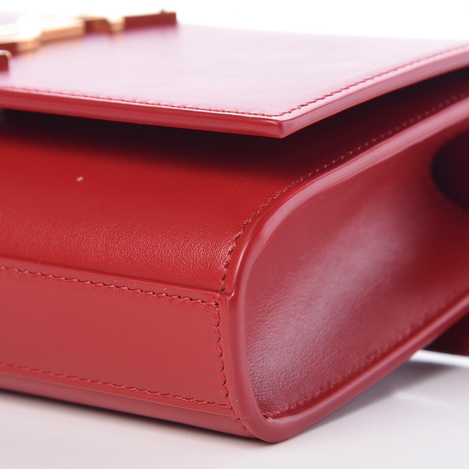 Saint Laurent Smooth Calfskin Monogram Kate Belt Bag Red 8 of 8