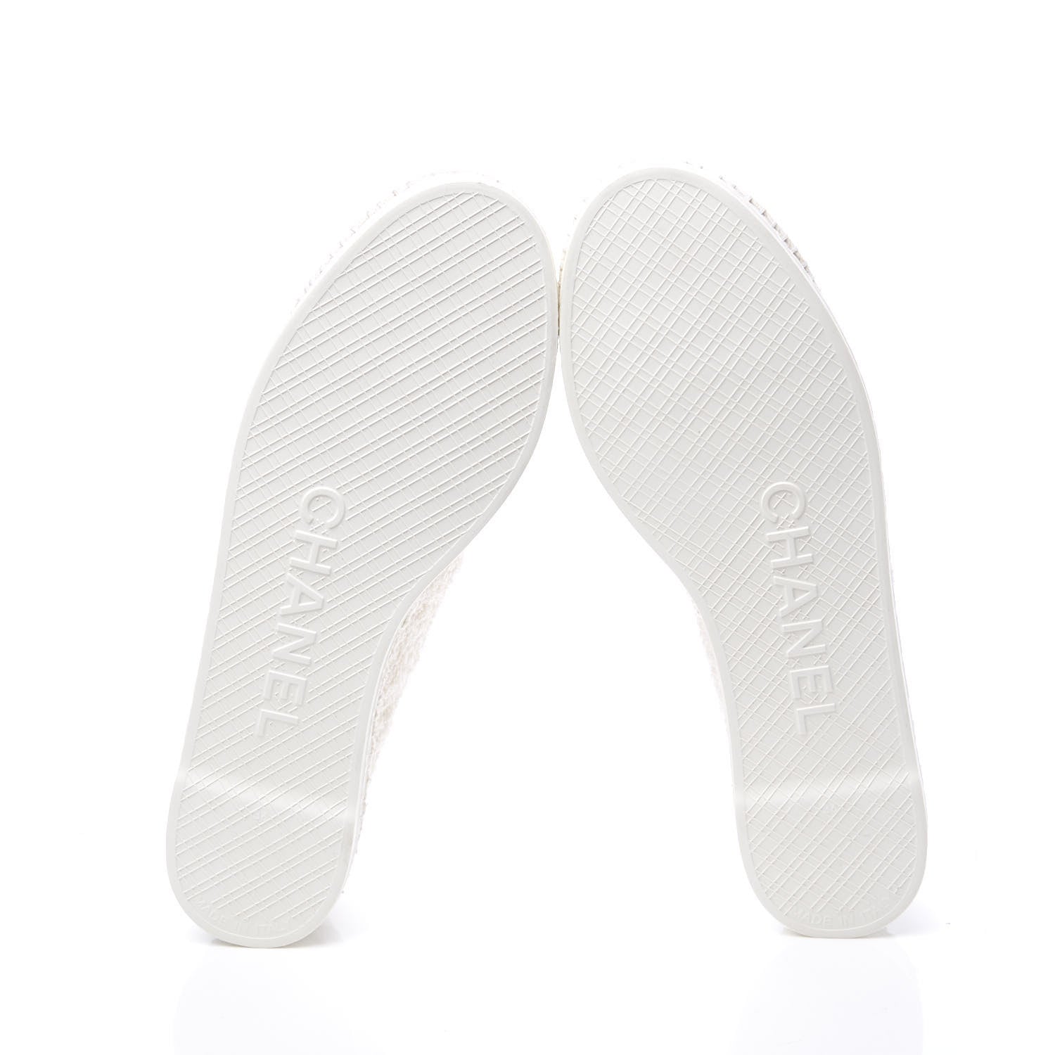 Chanel Terry Cloth CC Espadrilles 36 White Black 6 of 10