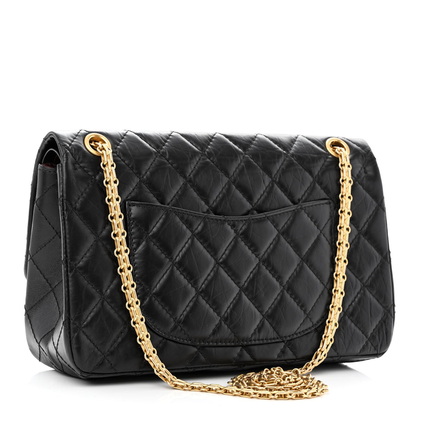 Aged Calfskin Quilted 2.55 Reissue 226 Flap Black