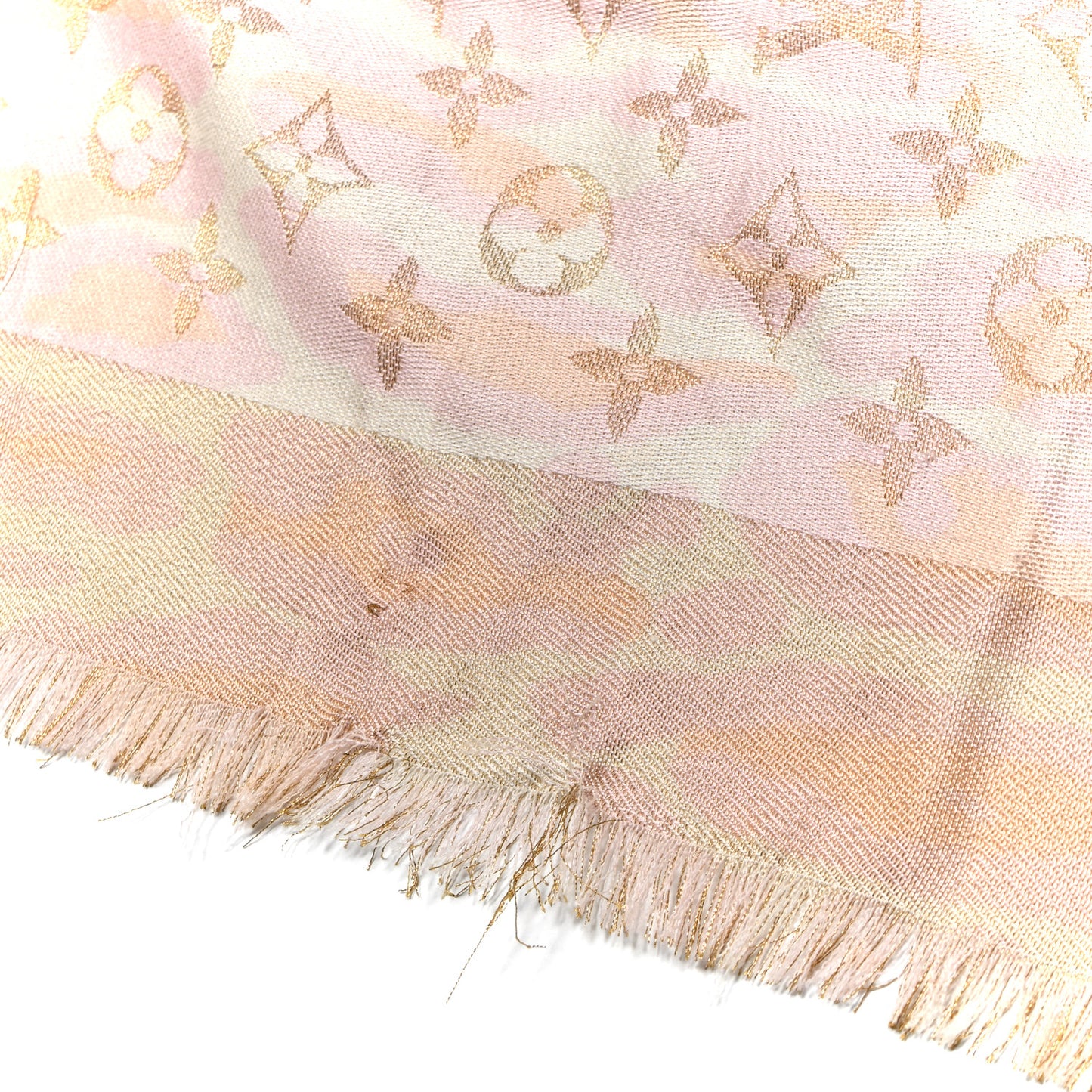 Monogram Shine Leogram Shawl Light Pink