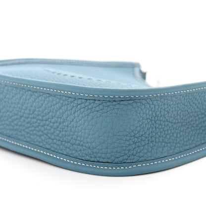 Hermes Taurillon Clemence Evelyne TPM New Blue Jean 10 of 11