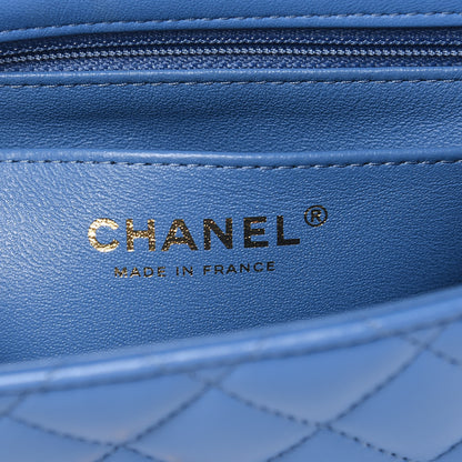 Chanel Lambskin Quilted Mini Square Flap Blue 6 of 10