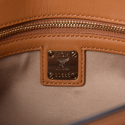 MCM Visetos Calfskin Millie Wallet On Chain Cognac Black 6 of 9
