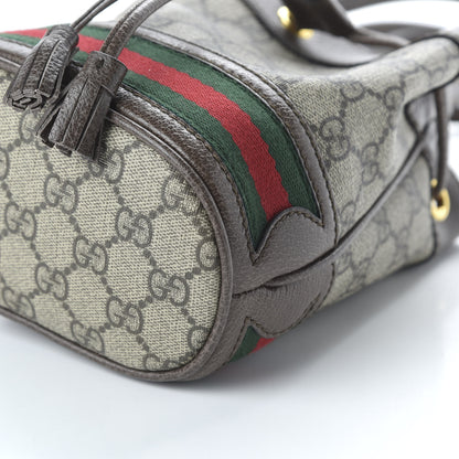 Gucci GG Supreme Monogram Web Mini Ophidia Bucket Bag Brown 7 of 10