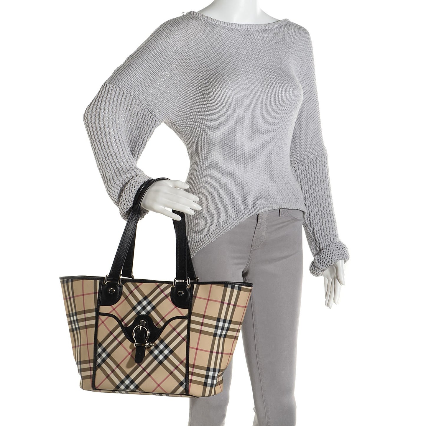 Nova Check Tote Black