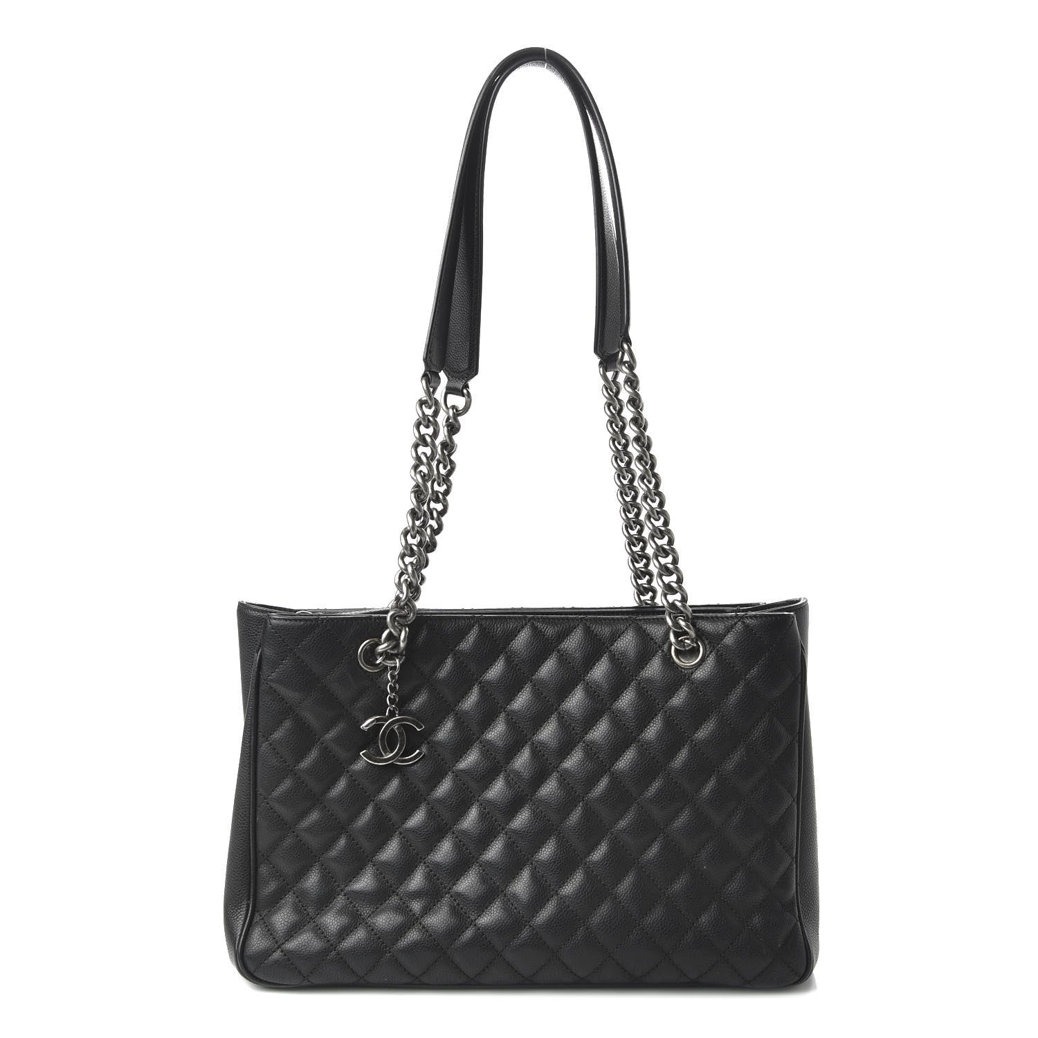 Chanel Caviar Quilted Medium Rock In Rome Tote Black 1 of 11